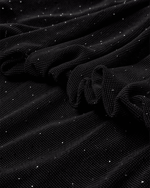 Starry Dress Black Hot Fix Detail