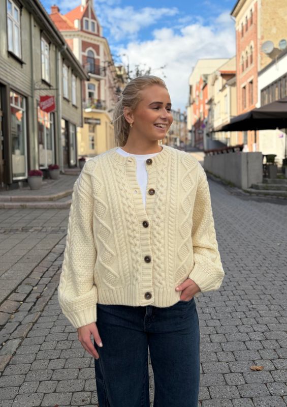 Dahlia Cable Knit - White Sand