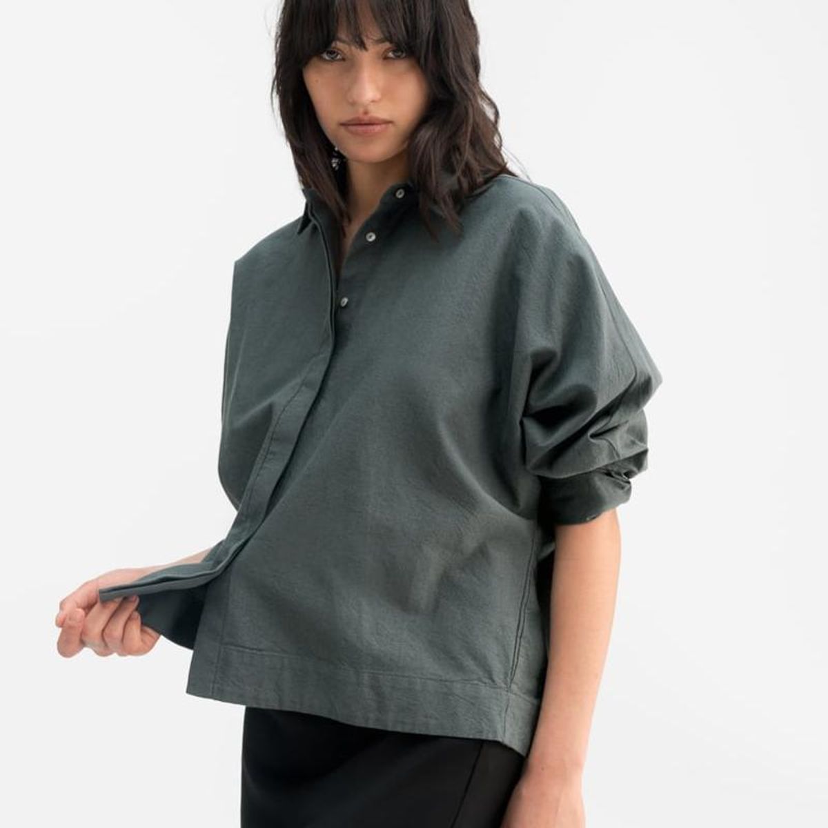 Gigi Oxford Shirt Dark Military
