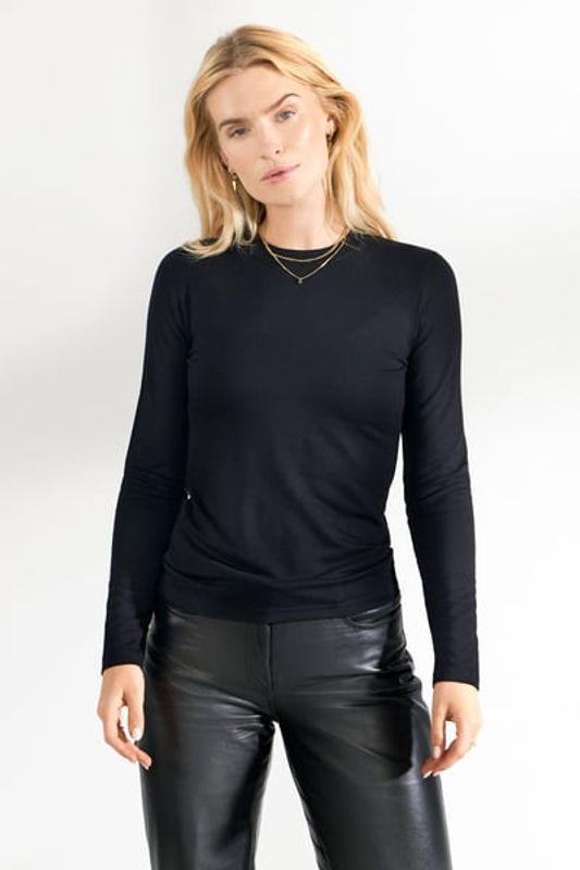 Long Sleeve Soft Fiber Black