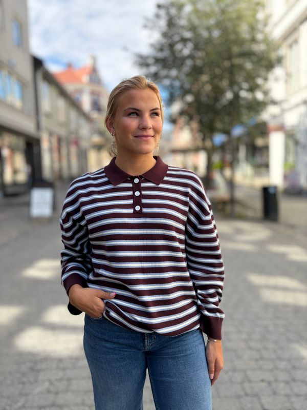 Adanne Polo Bordeaux/Blue