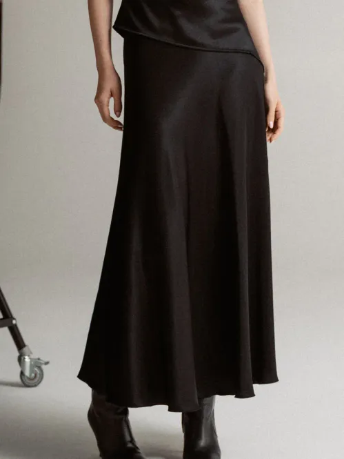 Hovedbilde Hadi Satin Skirt Black